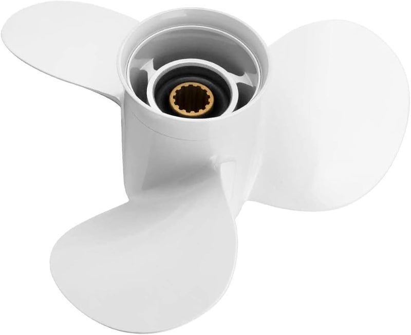 VQPROPs Outboard Propeller Aluminum Boat Outboard Propeller fit Yamaha Engines 25/30/40/50/55/60HP,3-1/2" Gearcase Engines 13 Spline Tooth,RH - Image 2